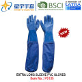Перчатки с длинным рукавом с ПВХ покрытием, рабочие перчатки с CE, En388, En420
